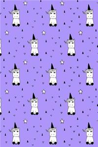 Bullet Journal Notebook Cute Little Unicorns Pattern 4