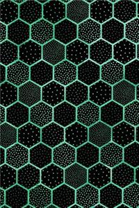 Bullet Journal Notebook Polka Dots and Hexagons Pattern 8