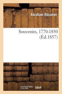 Souvenirs, 1770-1850