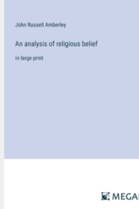 analysis of religious belief