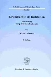 Grundrechte ALS Institution