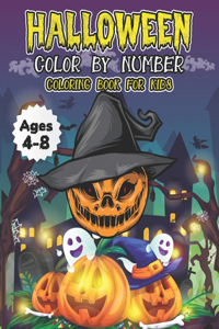 Halloween Color by Number Coloring Book for Kids