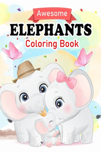 Awesome Elephant Coloring Book