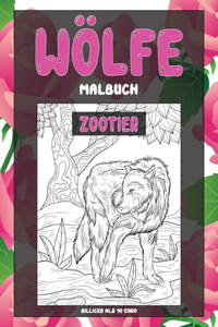 Malbuch - Billiger als 10 Euro - Zootier - Wölfe