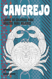 Libros de colorear para adultos para mujeres - Imágenes grandes - Animales - Cangrejo