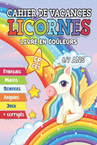Cahier de vacances licornes CP vers CE1