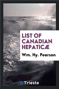 List of Canadian Hepaticï¿½