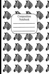 Composition Notebook: Zebra Polka Dot Wide Ruled Composition Book - 120 Pages - 60 Sheets