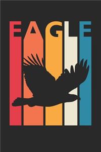 Vintage Eagle Notebook - Gift for Animal Lover - Colorful Eagle Diary - Retro Eagle Journal