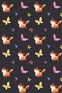 Red Fox Chasing Butterfly Notebook