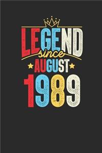 Legend Since August 1989