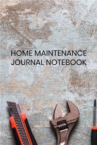 Home maintenance journal notebook
