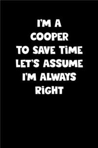 Cooper Notebook - Cooper Diary - Cooper Journal - Funny Gift for Cooper