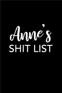 Anne's Shit List