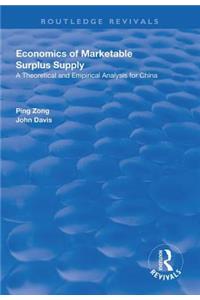 Economics of Marketable Surplus Supply