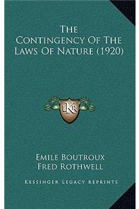 Contingency Of The Laws Of Nature (1920)