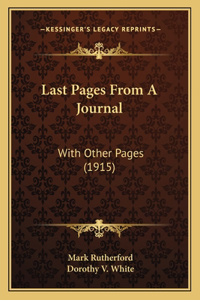 Last Pages From A Journal