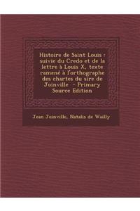 Histoire de Saint Louis