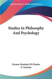 Studies In Philosophy And Psychology