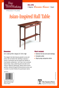 Fine Woodworking's Asian-Inspired Hall Table Plan