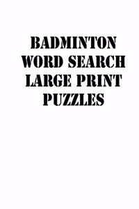 Badminton Word Search Large print puzzles