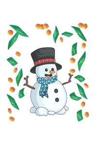 Christmas Snowman Rain Money Notebook