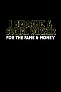 I become a social worker for the fame and money