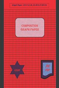Graph Paper Notebook 8.5 x 11 IN, 200 sheets