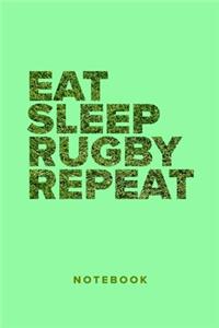 Eat Sleep Rugby Repeat - Notebook