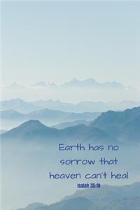 Earth has no sorrow that heaven can't heal - Isaiah 35