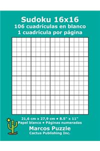 Sudoku 16x16 - 106 cuadrículas en blanco