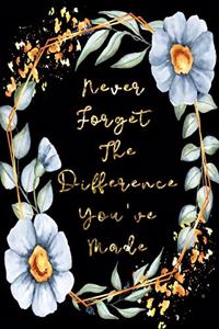 Never Forget The Difference You've Made