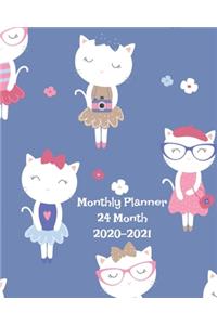 Monthly Planner, 24 Month, 2020-2021