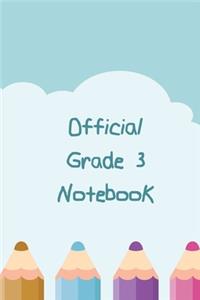 Official Grade 3 Notebook: Personalized Grade-by-Grade Writing Book For Kids, Students and Youth - Cloud Journal Theme - 120 pages, 6x9