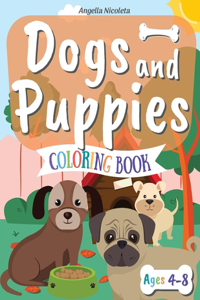 Dogs and Puppies Coloring Book