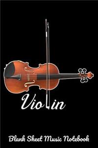 Violin Blank Sheet Music Notebook