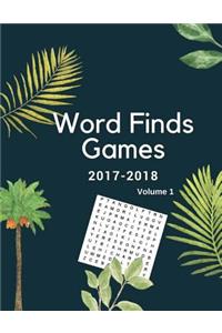 Word Finds Games 2017-2018 Volume 1