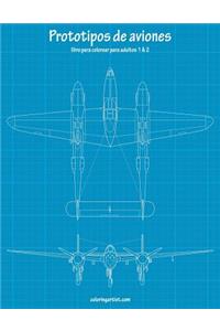 Prototipos de aviones libro para colorear para adultos 1 & 2