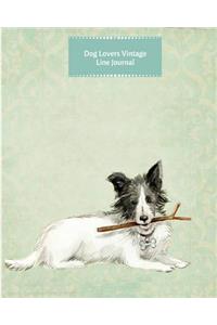 Dog Lovers Vintage Line Journal: 110 Page 8x10