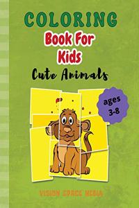 Coloring Book For Kids Cute Animals