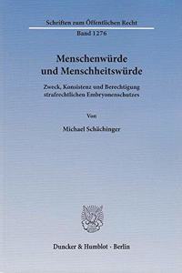 Menschenwurde Und Menschheitswurde