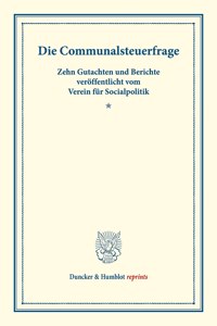 Die Communalsteuerfrage