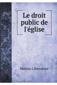 Le droit public de l'église