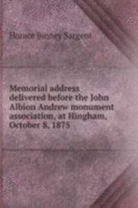 MEMORIAL ADDRESS DELIVERED BEFORE THE J