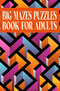 Big Mazes Puzzles Book For Adults