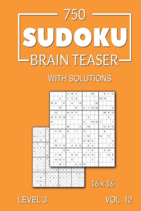 750 Sudoku Brain Teaser 16x16 with solutions