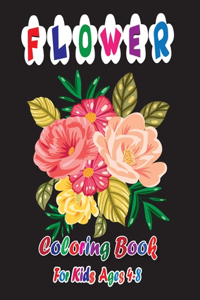 Flower Coloring Book for Kids Ages 4-8