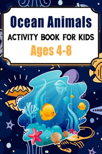 ocean animals activity book for kids ages 4-8