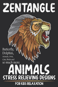 Zentangle Animals Stress Relieving Design For Kids Relaxation