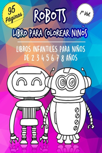 Robots Libro para colorear niños